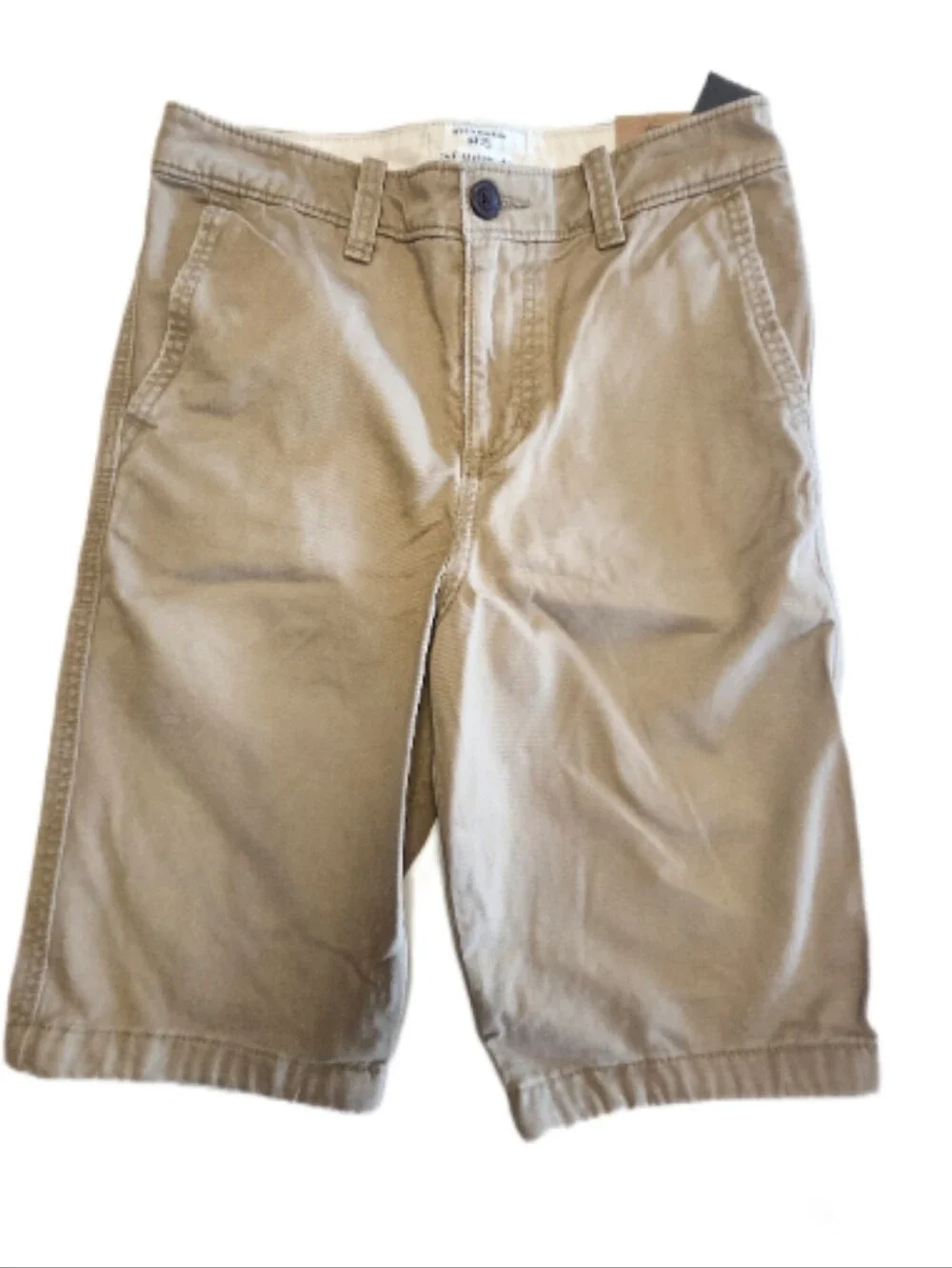 Abercrombie Kids NWT Twill Longboard Shorts, Khaki Tan, Boys 15/16